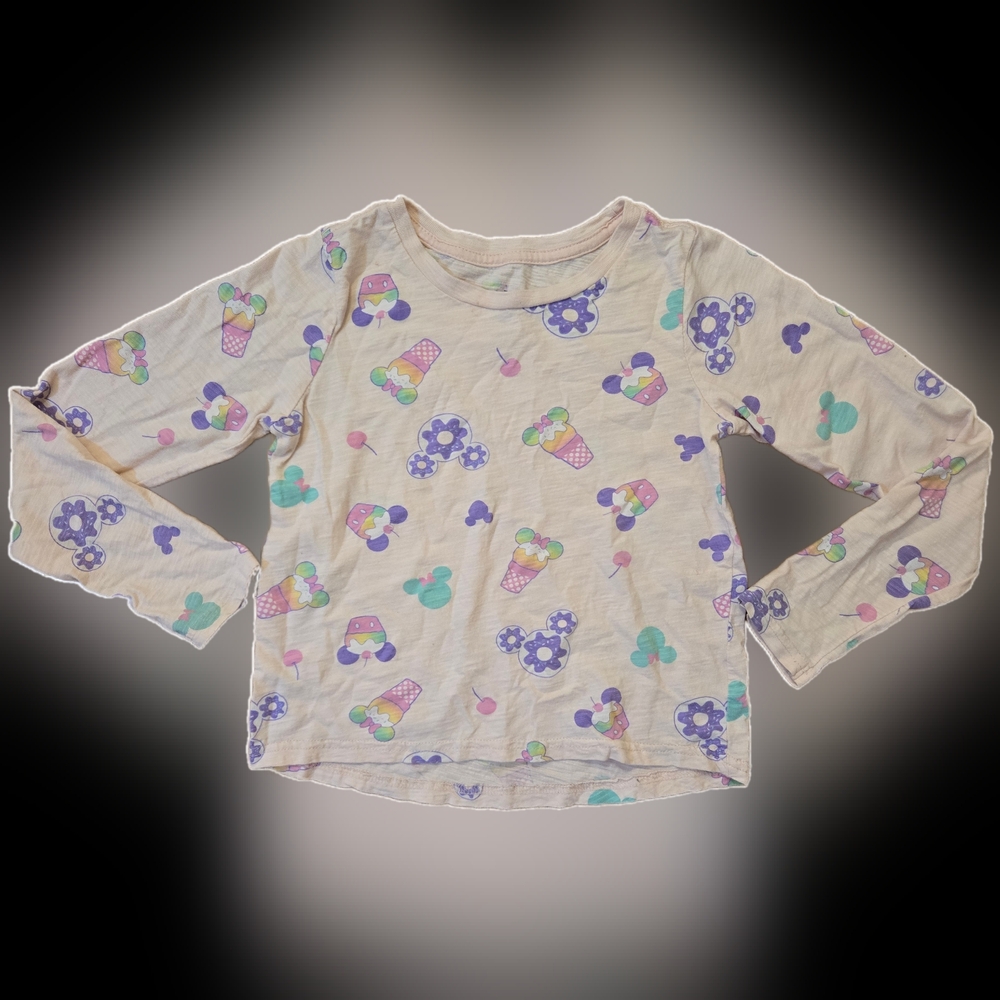 7/8 Minnie Mouse Ice Cream Long Sleeve Shirt